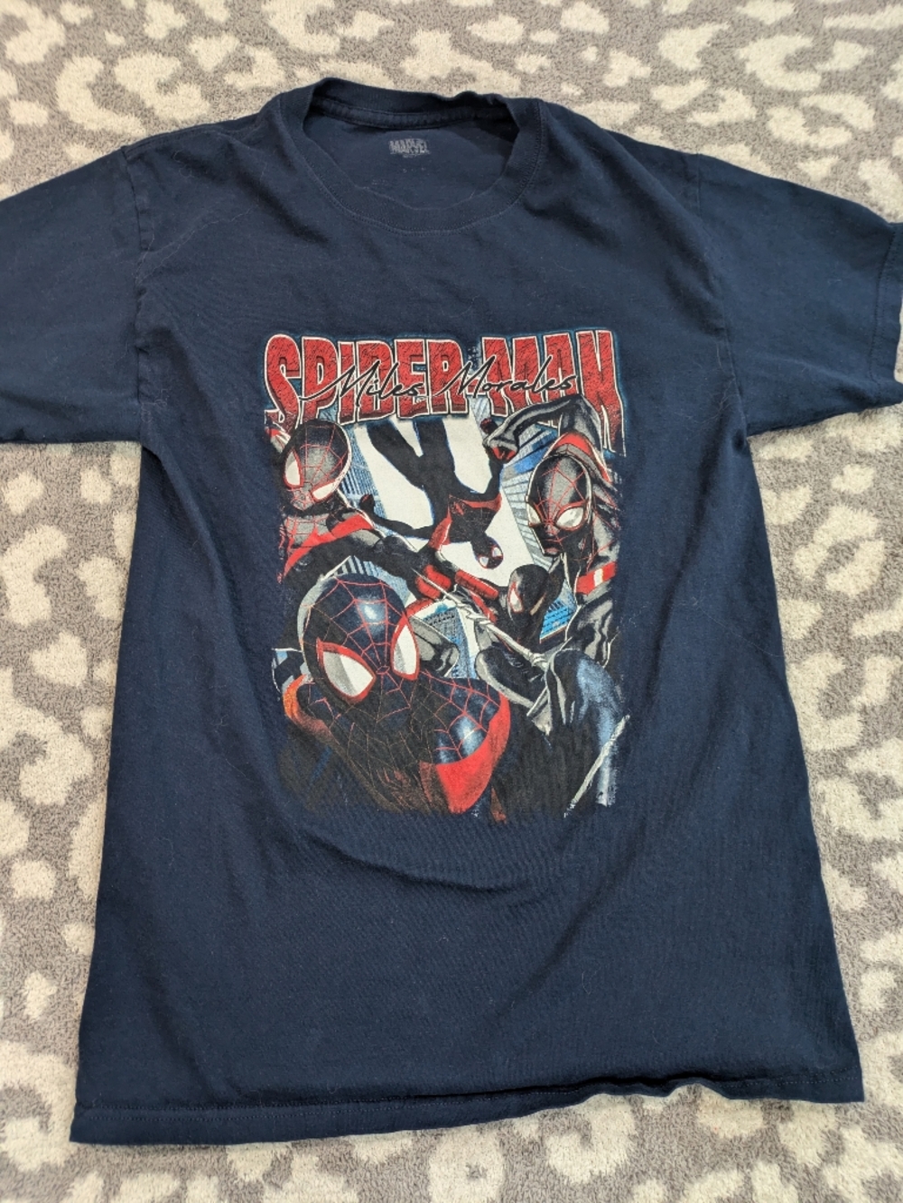 Marvel Spider-Man Graphic Tee - Navy Blue & Red Accents